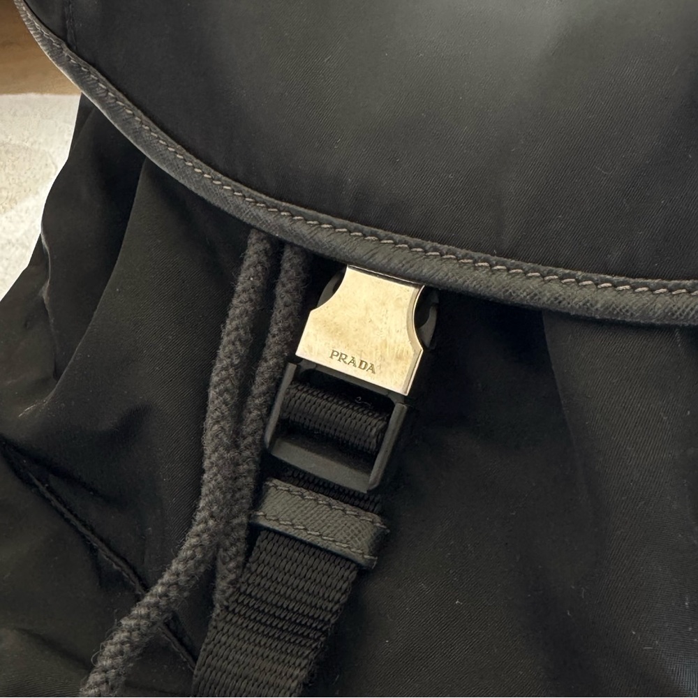 Prada Tessuto Nylon Saffiano Vela Backpack – Black - Picture 2 of 8